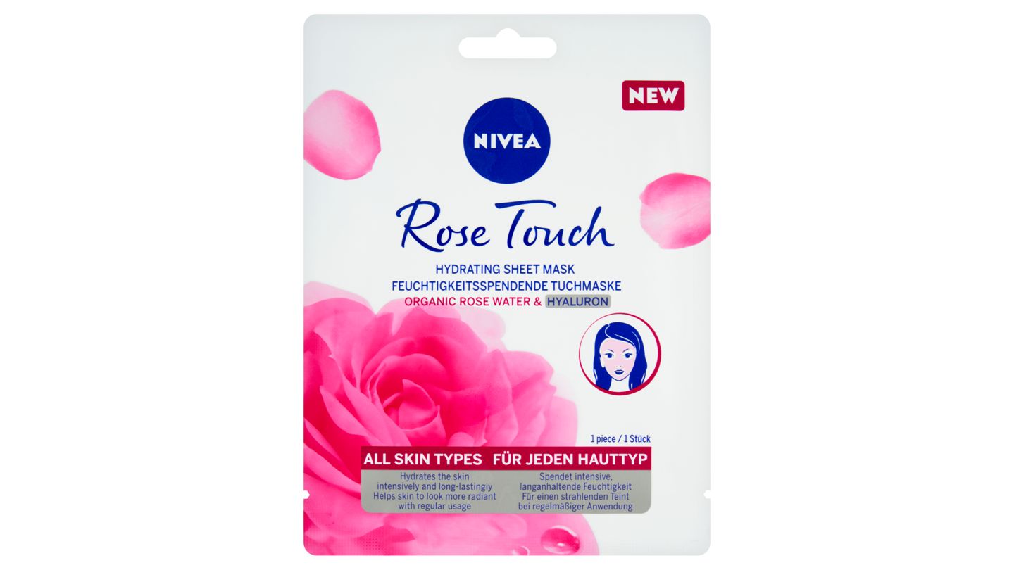 Nivea Rose Touch 10minutová hydratační textilní maska 1 ks