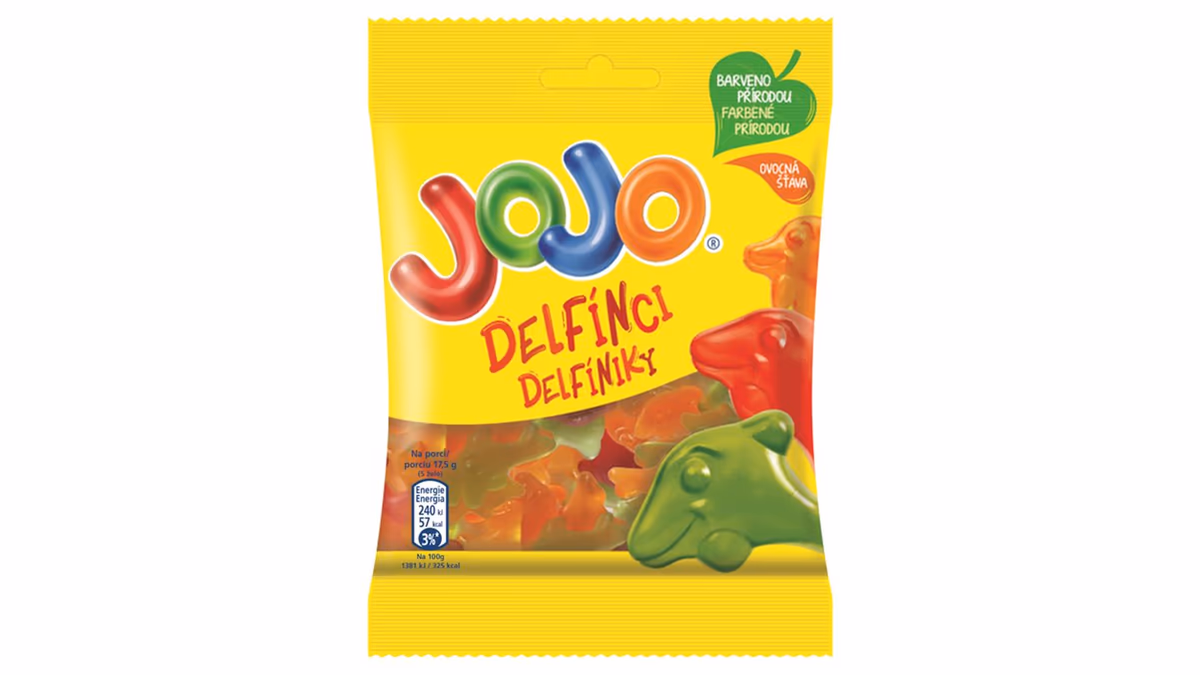 JOJO Delfínci želé bonbóny s ovocnými příchutěmi 80g