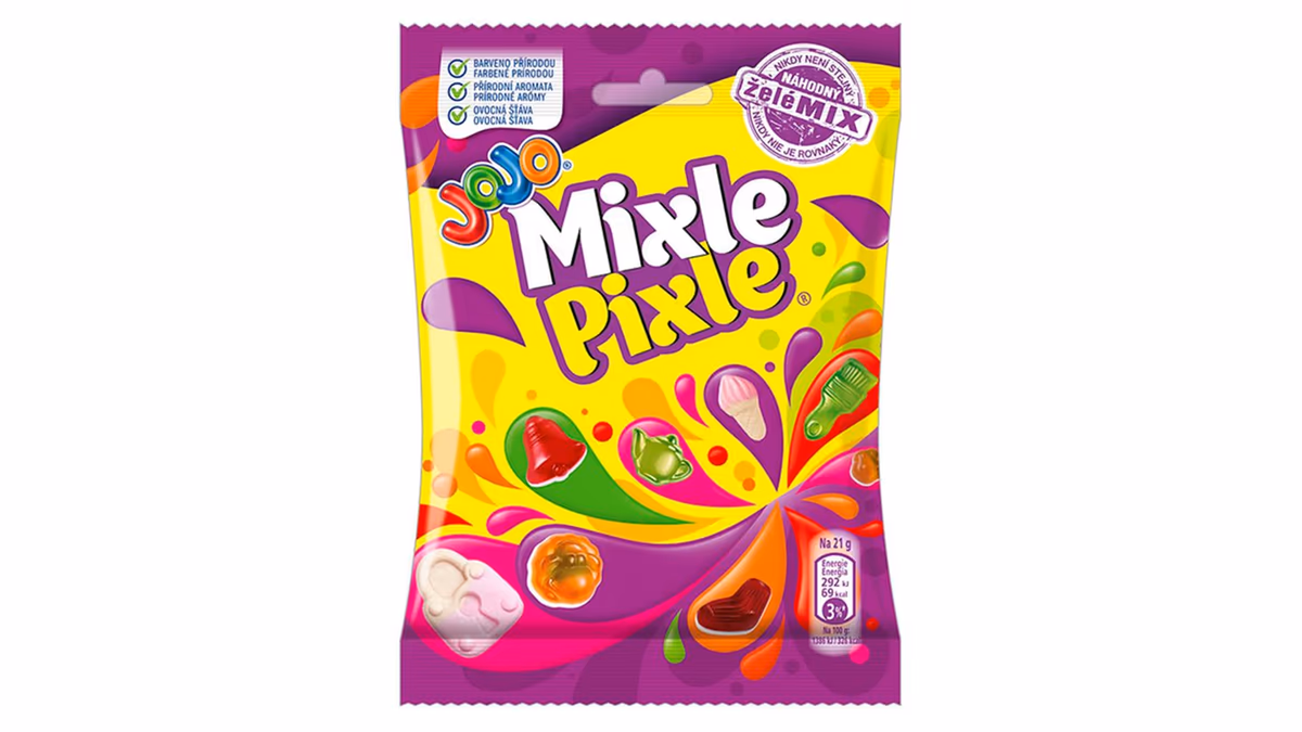 JOJO Mixle Pixle želé bonbóny s ovocnými příchutěmi 80g