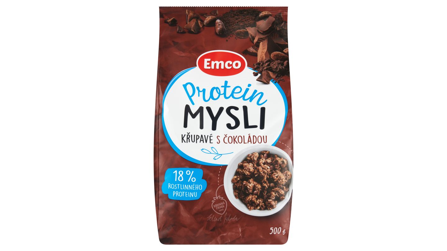 Emco Protein mysli křupavé s čokoládou 500g