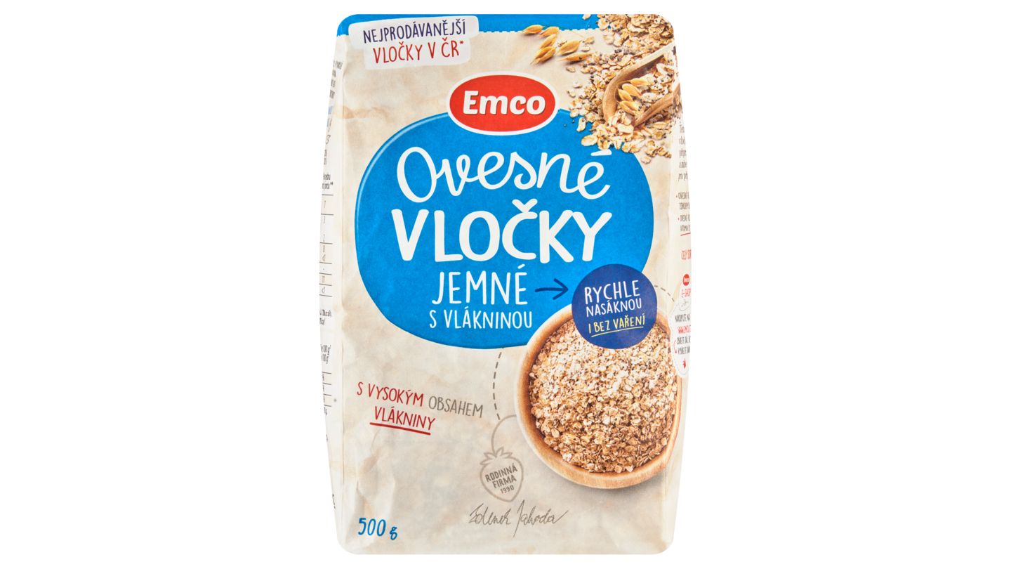 Emco Ovesné vločky jemné s vlákninou 500g