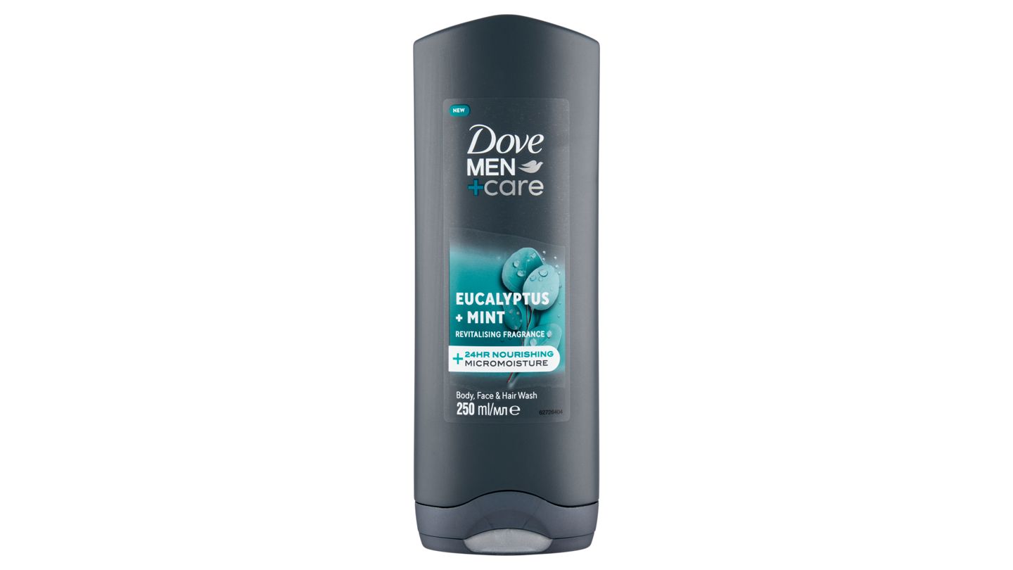 Dove Men+Care Eucalyptus + Mint sprchový gel na tělo, vlasy a tvář 250ml
