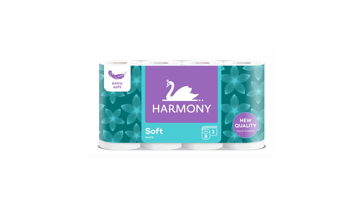 Harmony Soft White toaletní papír 3 vrstvy 8 ks