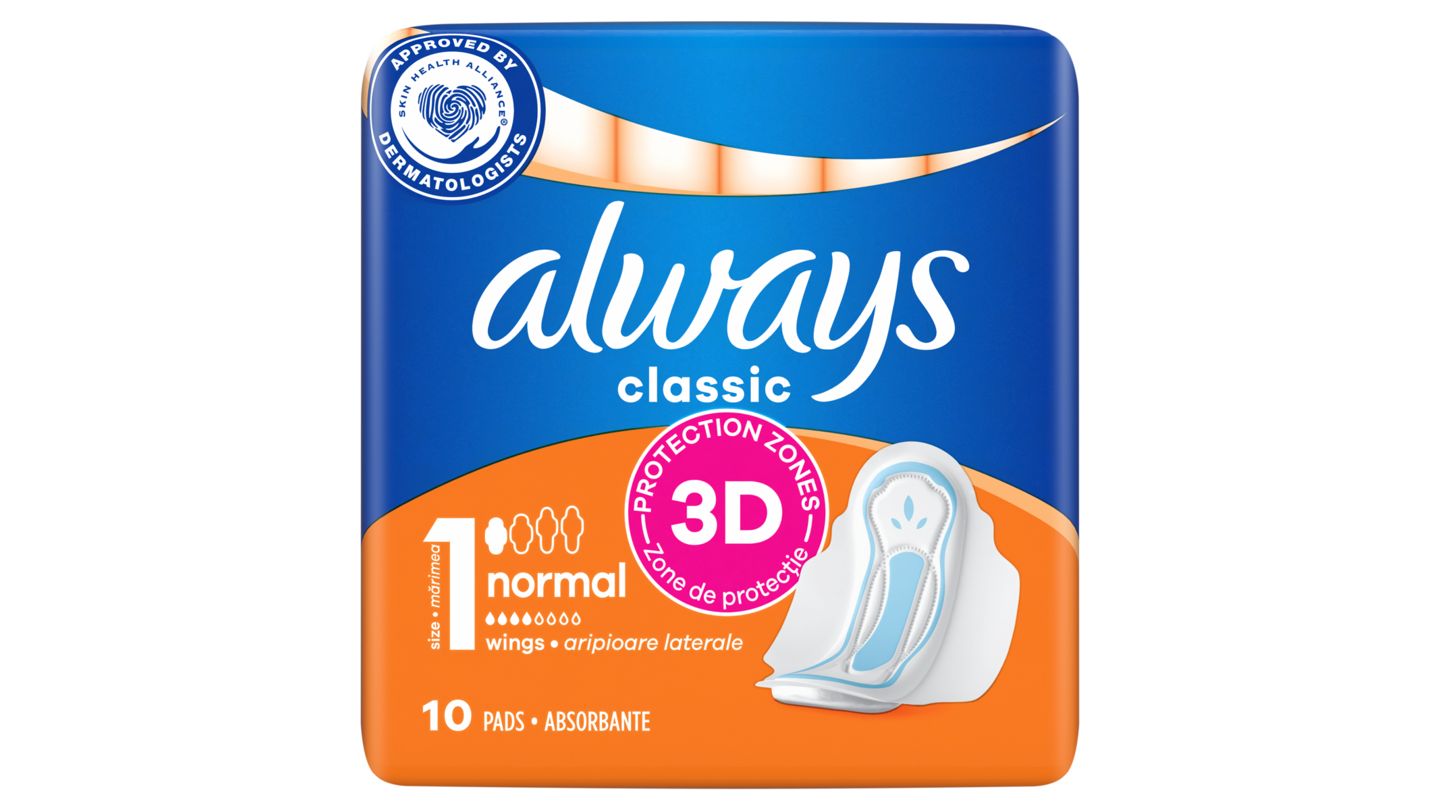 Always Classic Normal hygienické vložky (Velikost 1) s křidélky 10 ks
