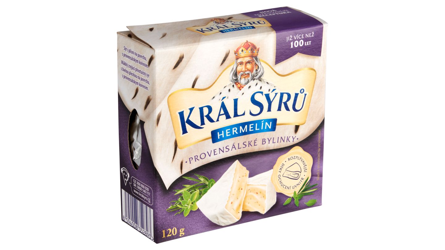 Král Sýrů Hermelín provensálské bylinky 120g