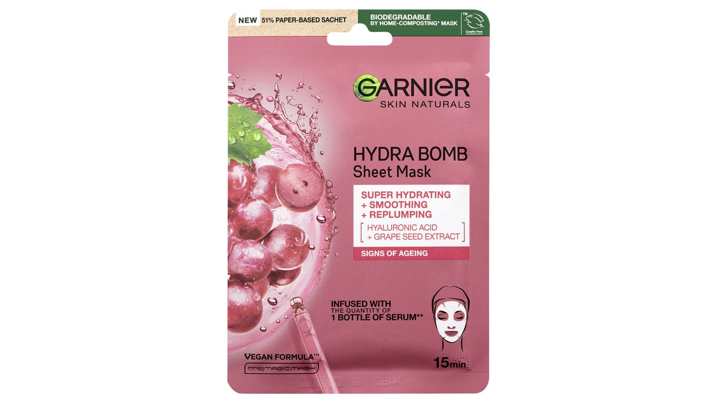 Garnier Skin Naturals textilní maska s výtažkem z hroznů proti stárnutí pleti, 28 g