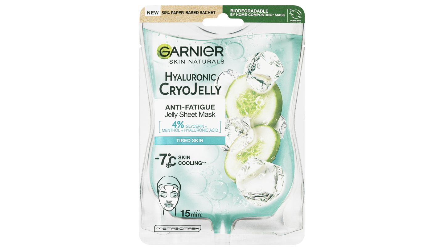Garnier Cryo Jelly textilná pleťová maska s chladivým efektem -7 °C, 27 g