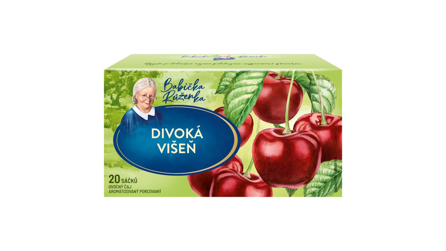 Babička Růženka Ovocný čaj aromatizovaný porcovaný příchuť divoká višeň 20 x 2g (40g)