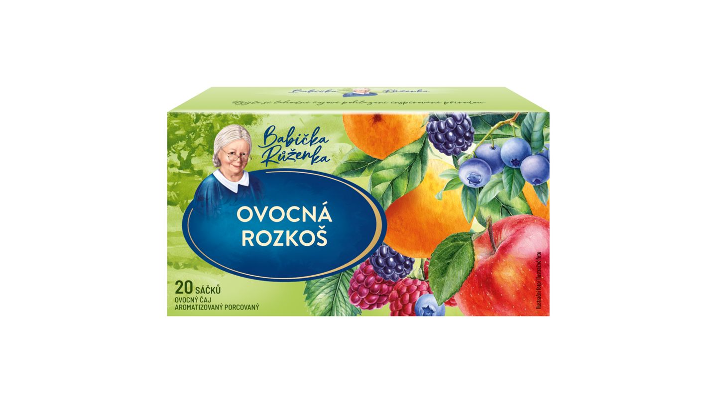 Babička Růženka Ovocný čaj aromatizovaný porcovaný ovocná rozkoš 20 x 2g (40g)