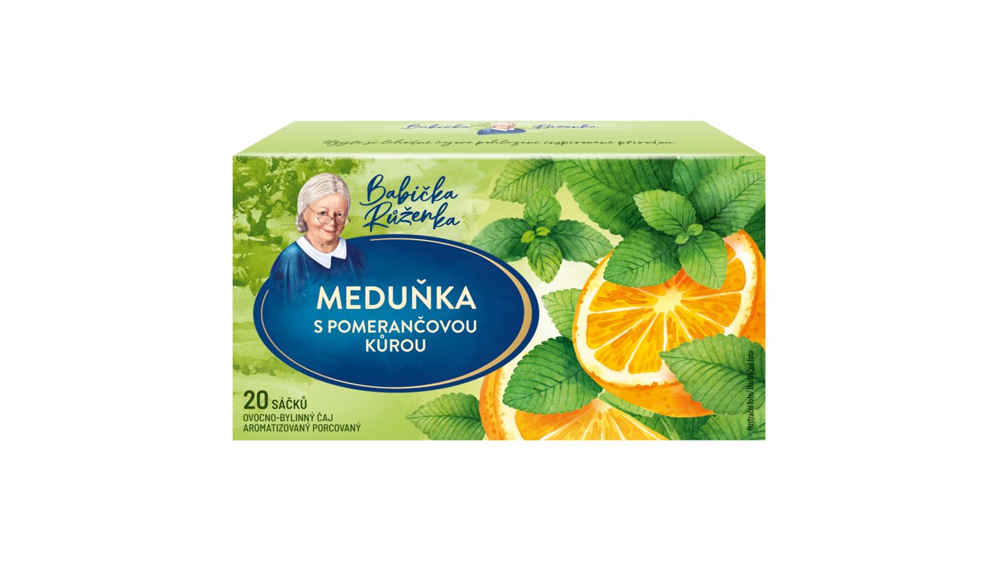 Babička Růženka Ovocno-bylinný čaj meduňka s pomerančovou kůrou 20 x 2g (40g)