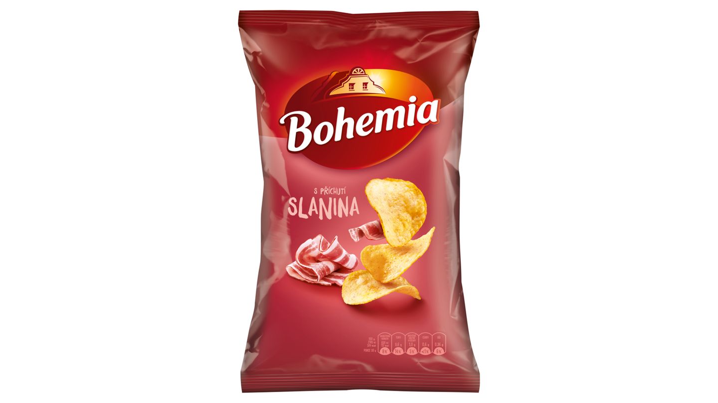 Bohemia Chips s příchutí slanina 130g