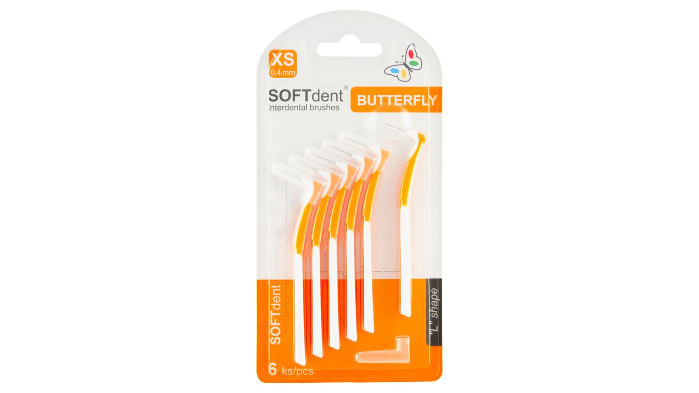SOFTdent Butterfly mezizubní kartáčky XS 0,4 mm 6 ks