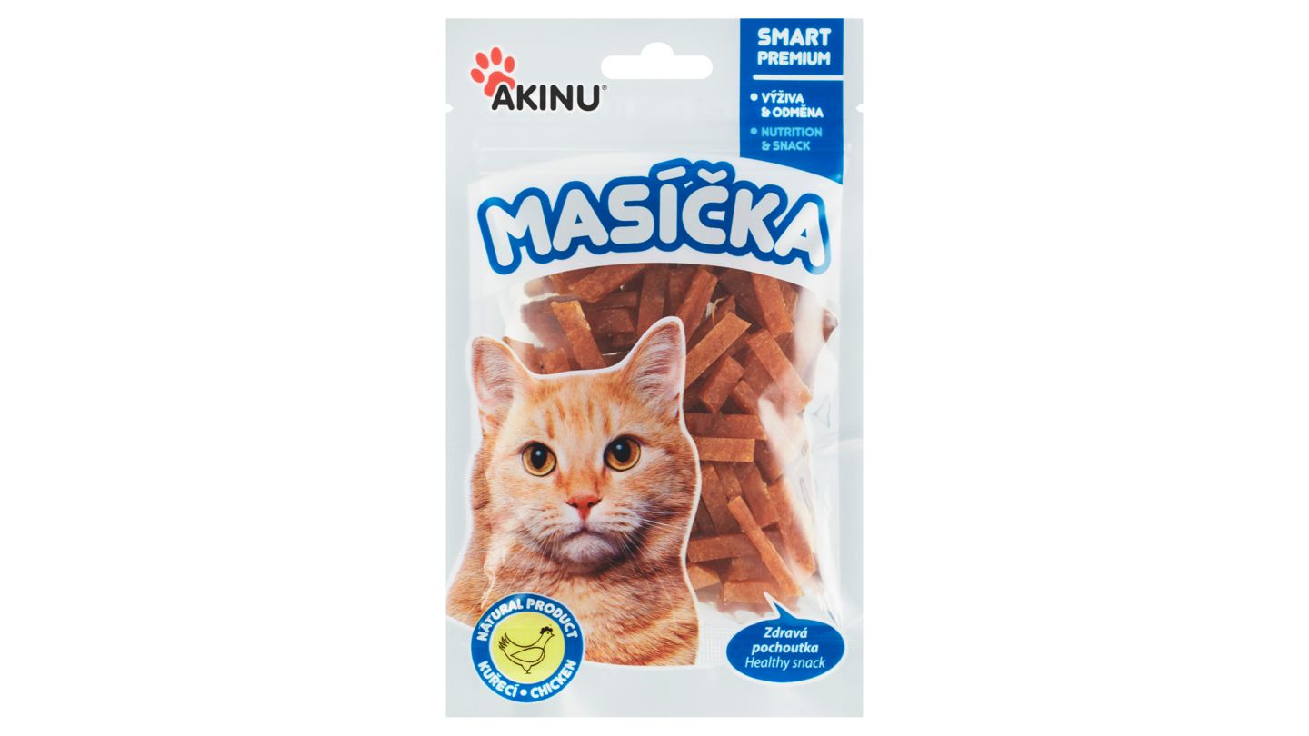 Akinu Kuřecí řezanky pro kočky 50g