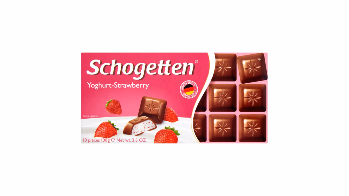 Schogetten Mléčná čokoláda s příchutí jogurtu-jahod 100g