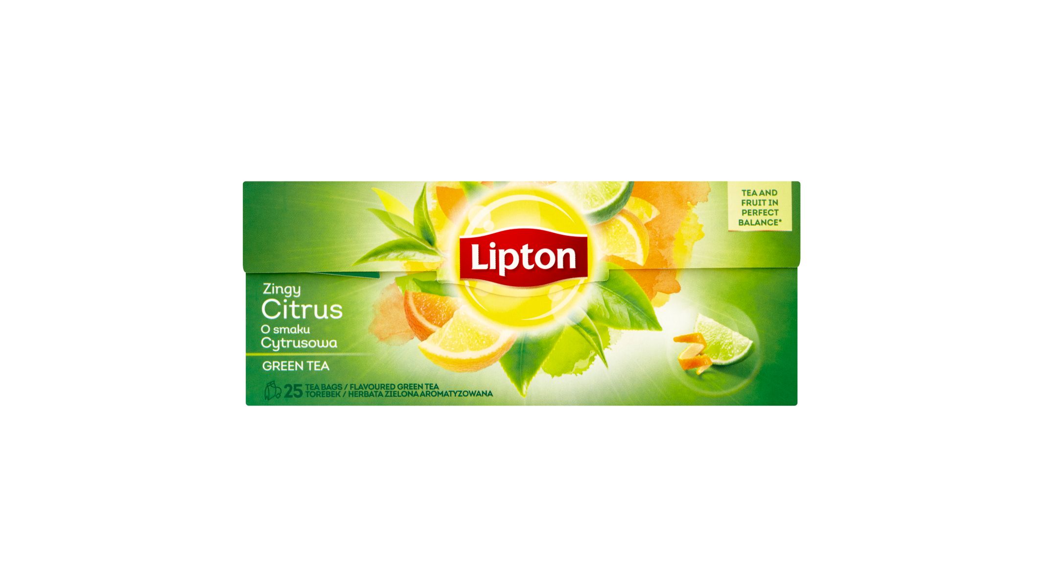 Lipton Zelený aromatizovaný čaj Citrus 25 sáčků x 1,3g