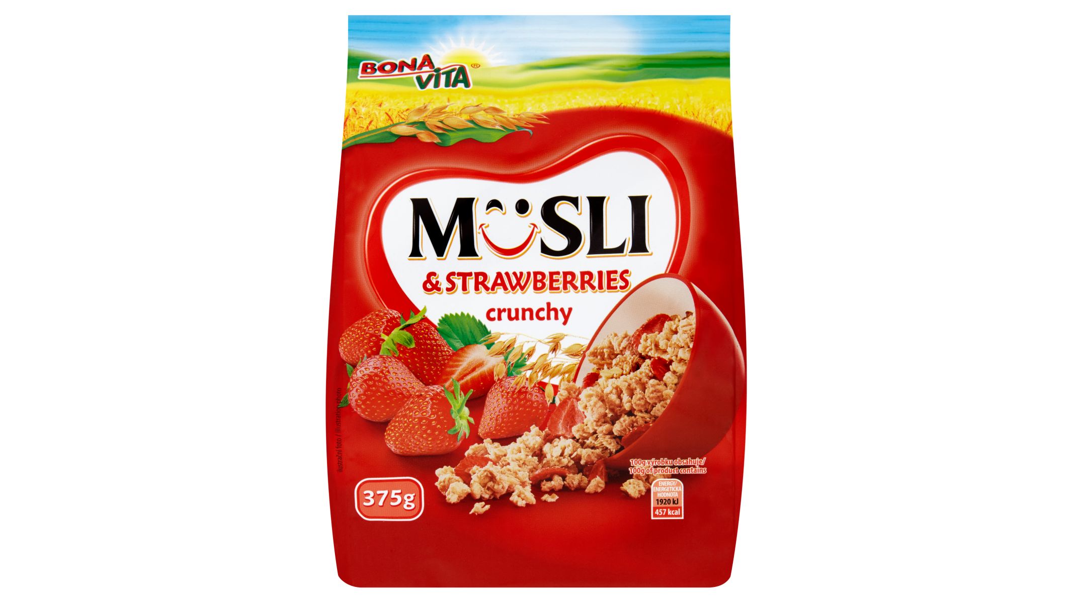 Bona Vita Zapékané müsli s jahodami 375g