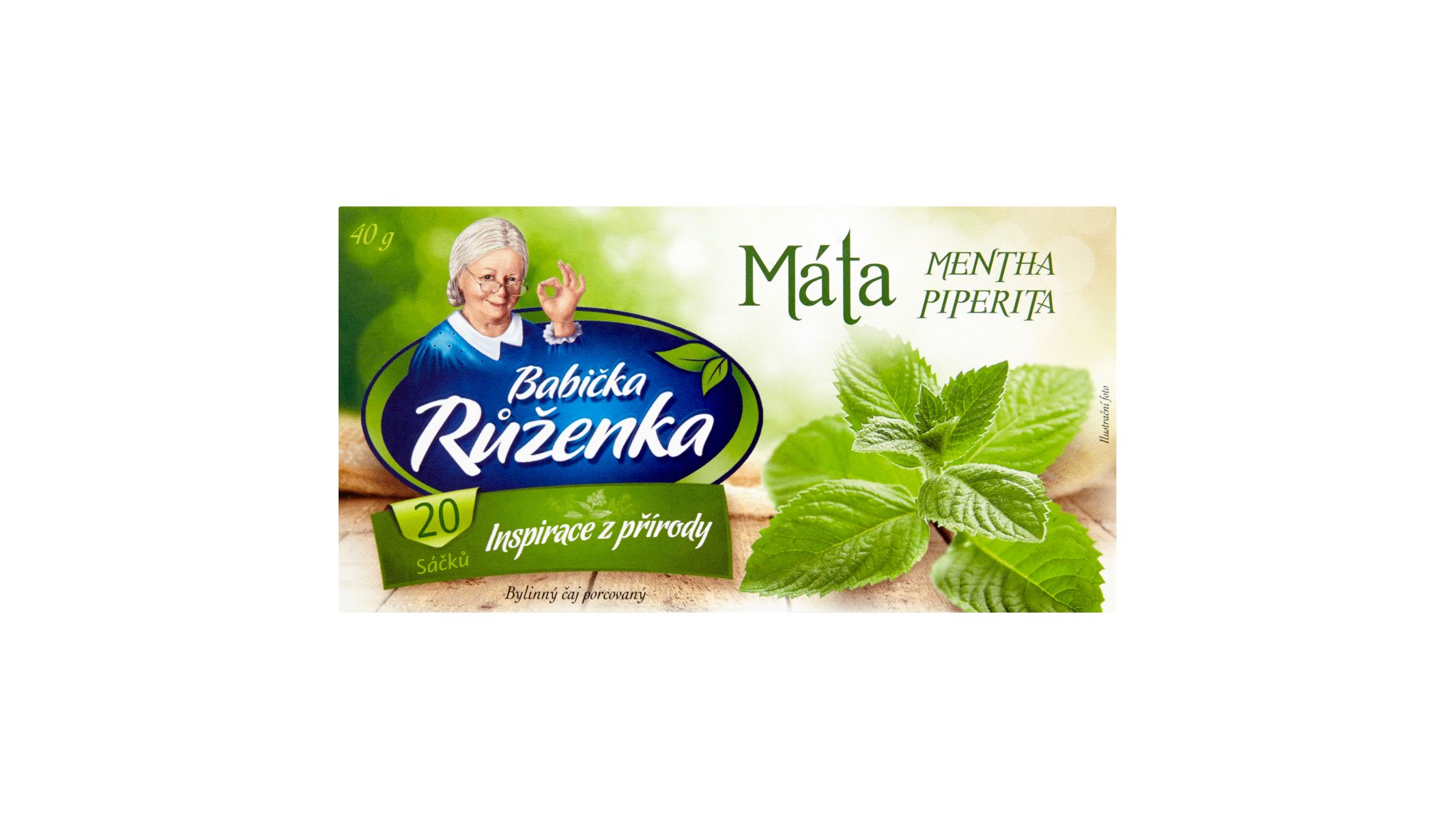 Babička Růženka Bylinný čaj máta 20 x 2g