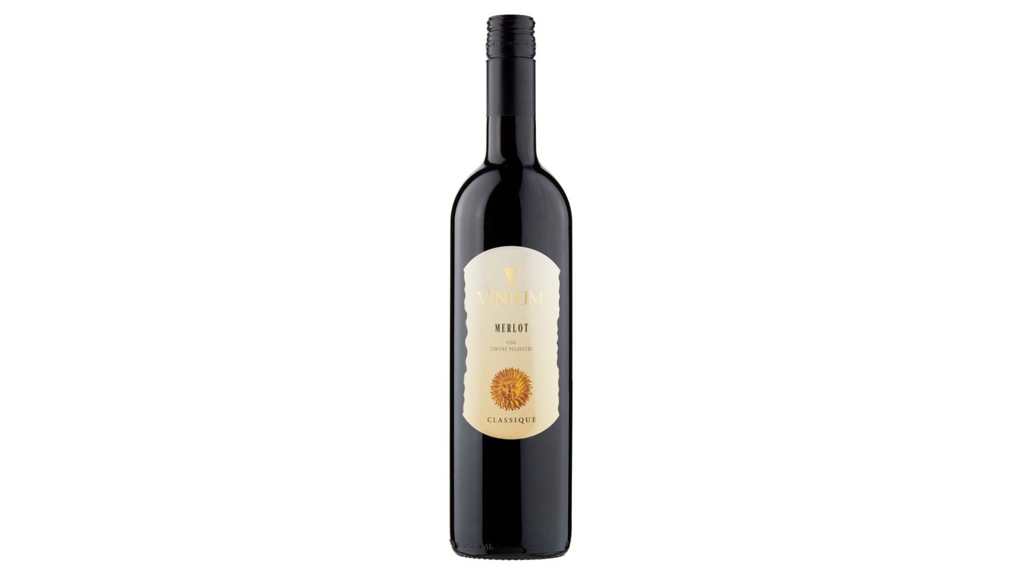 Vinium Classique Merlot víno červené polosuché 0,75l 13,0%