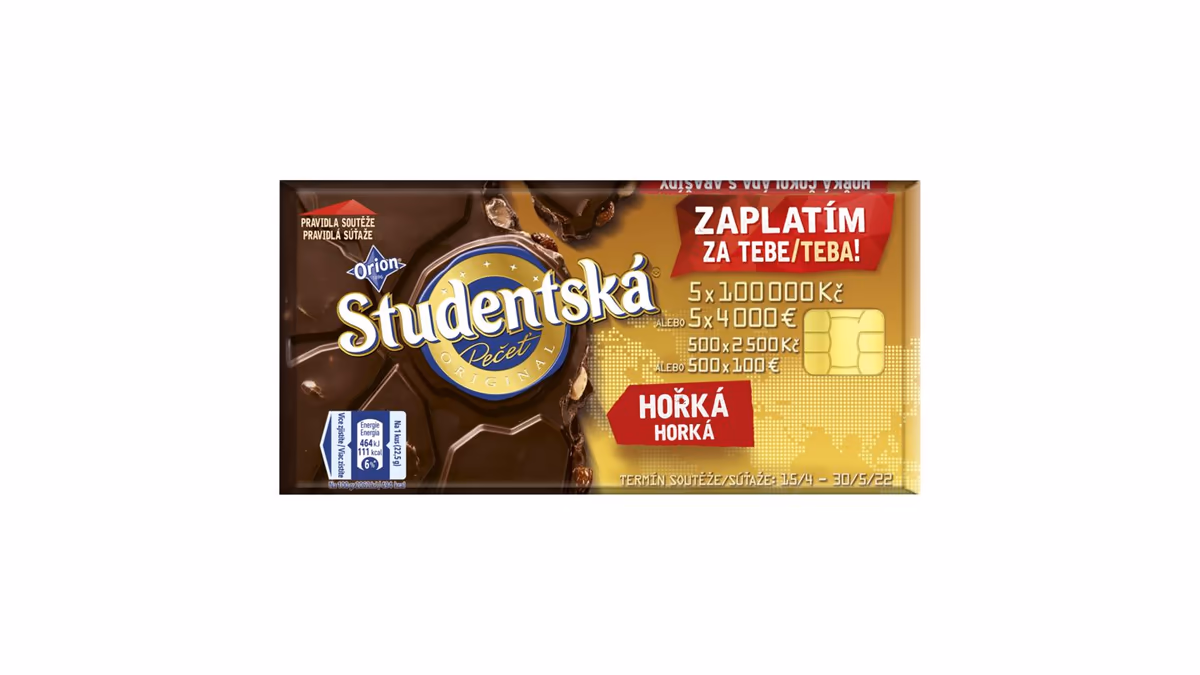 ORION STUDENTSKÁ PEČEŤ hořká 170g