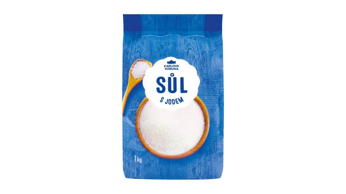 Solné Mlýny Sůl jedlá kamenná s jodem mletá 1kg