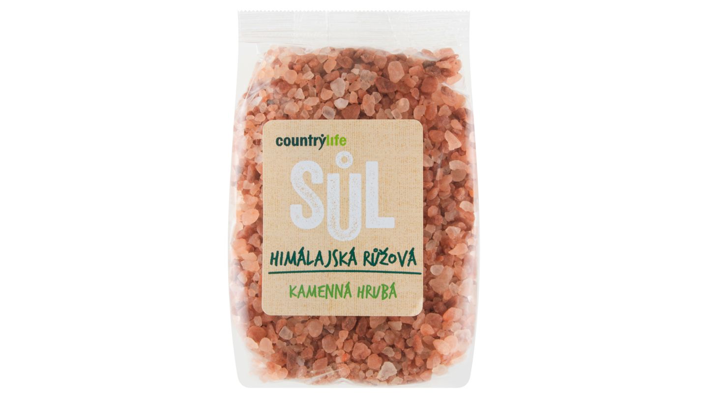 Country Life Sůl himálajská růžová kamenná hrubá 500g