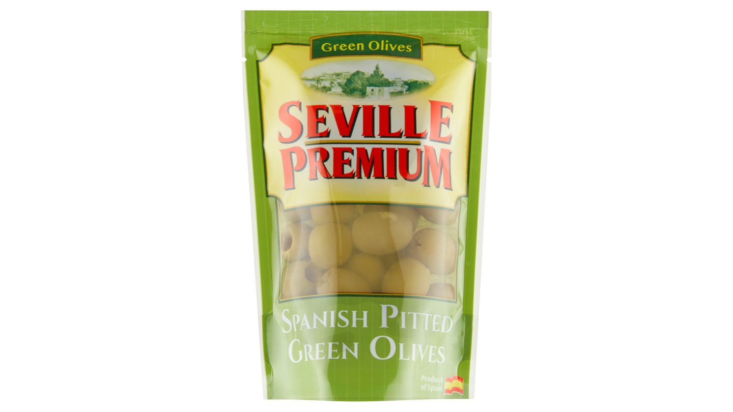Seville Premium Zelené španělské olivy bez pecky 200g
