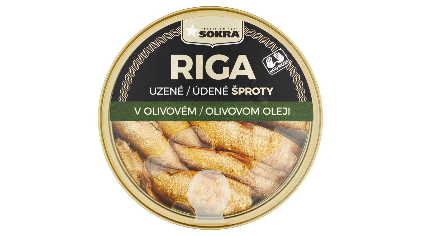 Sokra Riga uzené šproty v olivovém oleji 120g