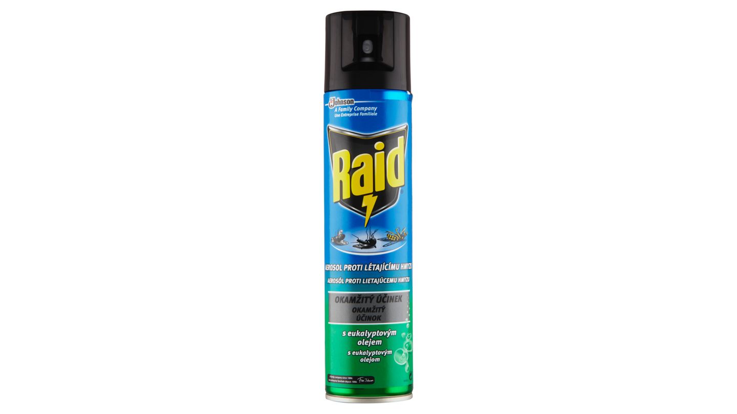 Raid Aerosol proti létajícímu hmyzu eukalyptus 400ml
