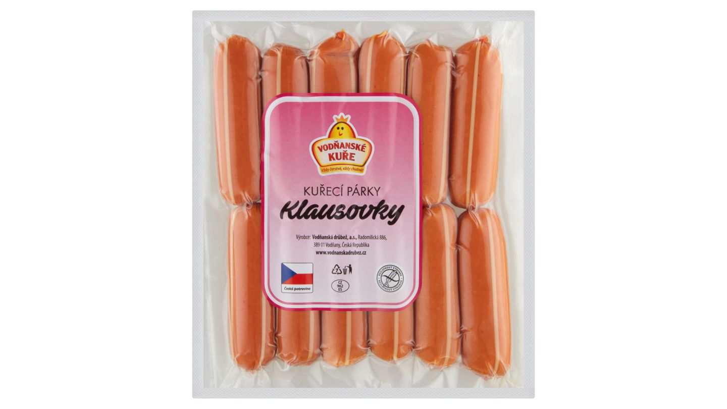 Vodňanské Kuře Kuřecí párky klausovky 340g