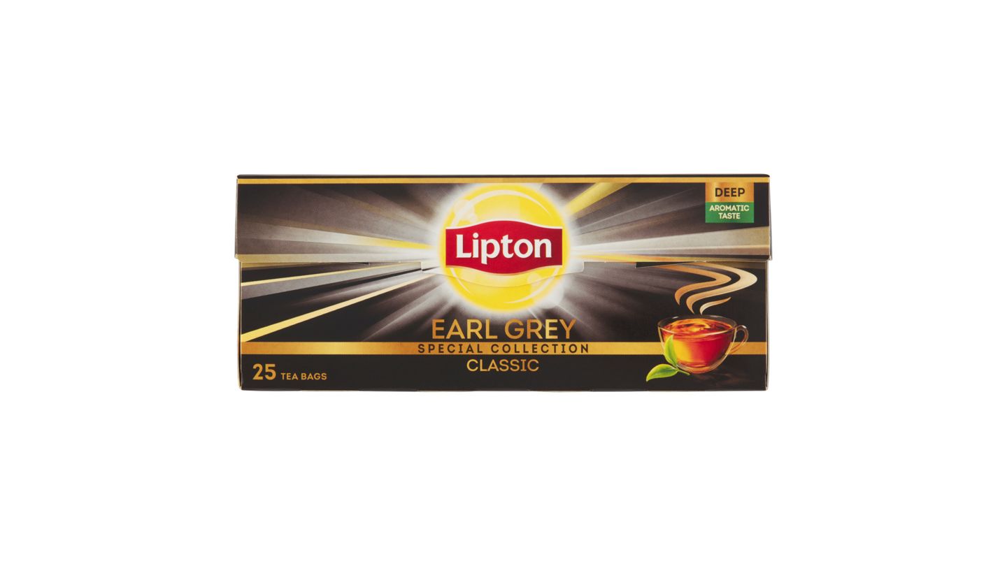 Lipton Černý aromatizovaný čaj Earl grey classic 25 sáčků 37,5 g