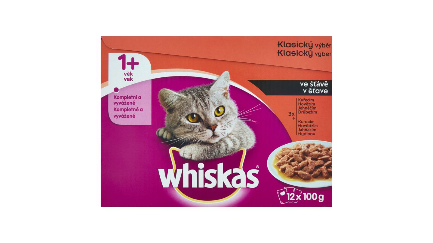 Whiskas Klasický výběr ve šťávě 12 x 100g