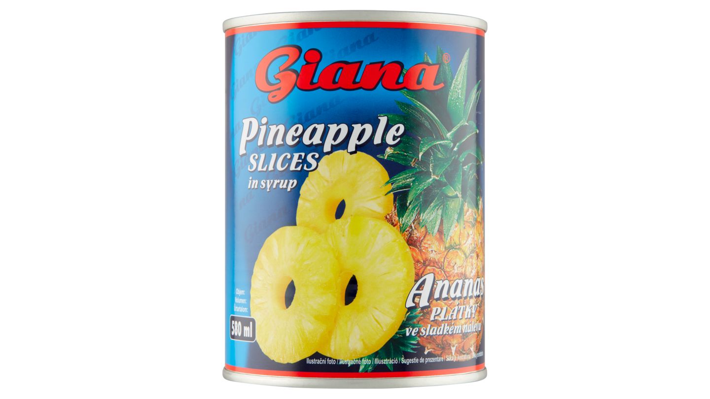 Giana Ananas plátky ve sladkém nálevu 565g