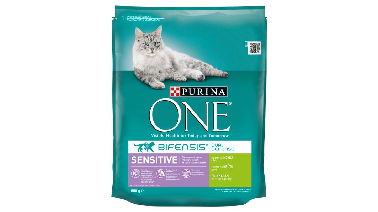 Purina ONE Sensitive bohaté na krůtu a rýži 800g