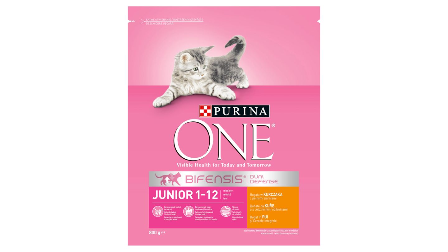Purina ONE Junior bohaté na kuře a celozrnné obiloviny 800g
