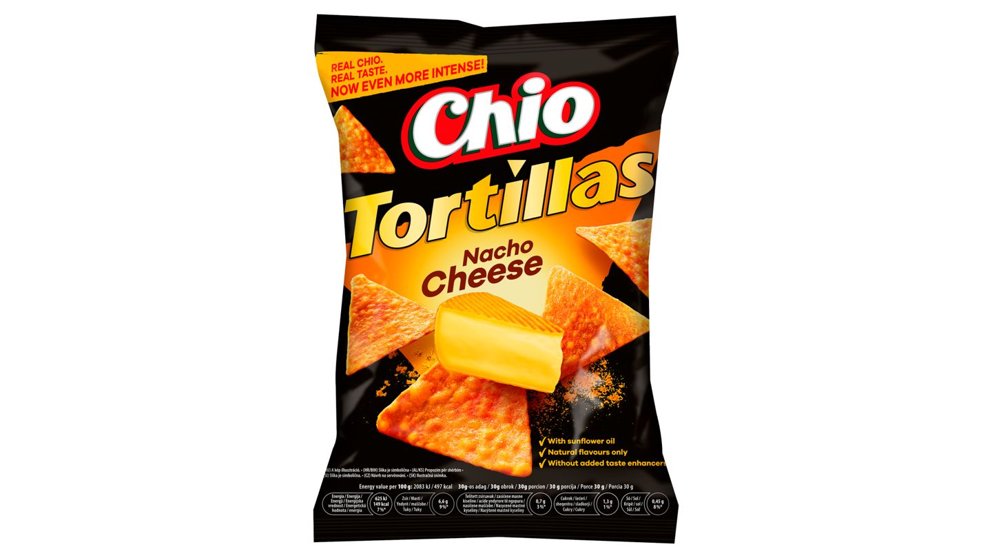 Chio Tortillas Kukuřičný snack s příchutí sýra 125g