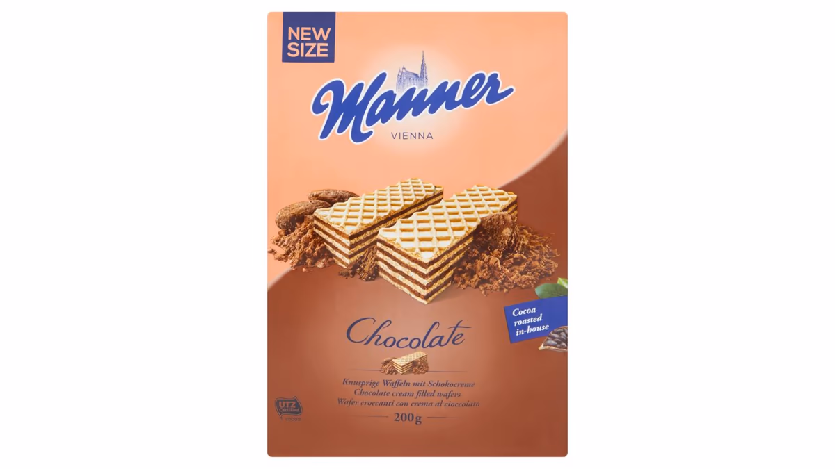 Manner Křupavé oplatky s krémovou čokoládovou náplní 200g