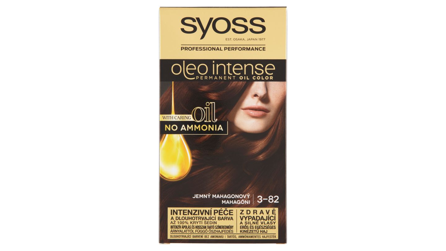 Syoss Oleo Intense dlouhotrvající olejová barva Jemný Mahagonový 3-82, 50ml