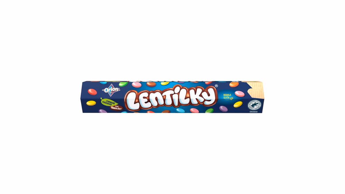 ORION LENTILKY Dražé z mléčné čokolády, velká krabička 120g