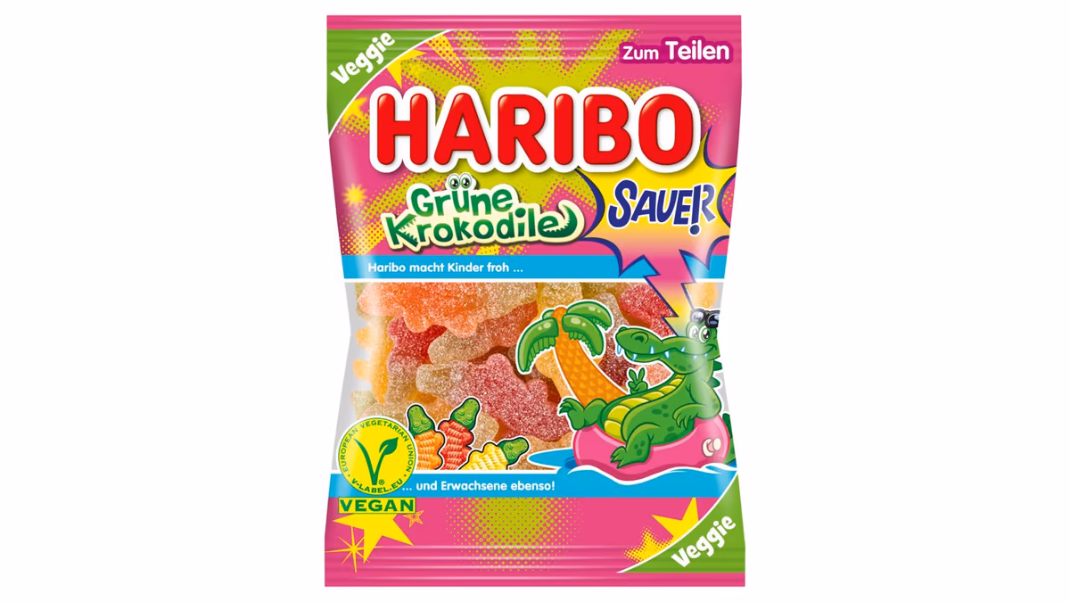 Haribo Grüne Krokodile želé s ovocnými příchutěmi 175g