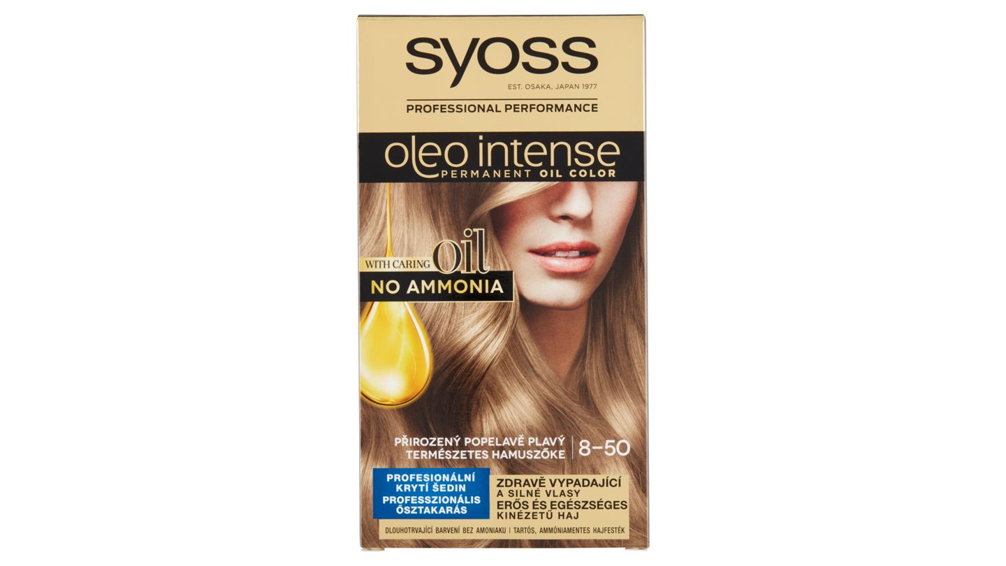 Syoss Oleo Intense barva na vlasy Přirozený Popelavě Plavý 8-50, 50ml