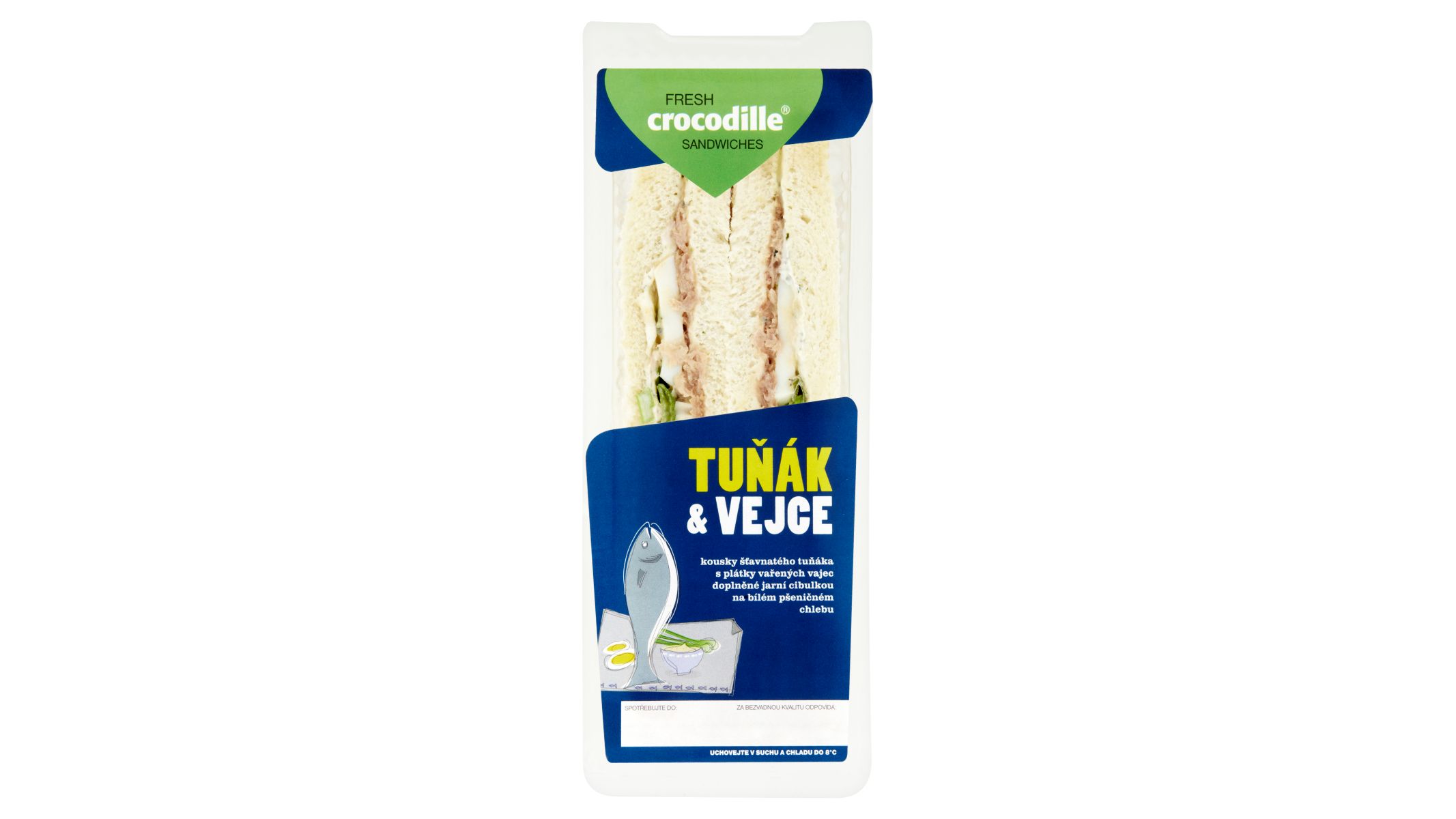 Crocodille Tuňák & vejce sendvič 170g