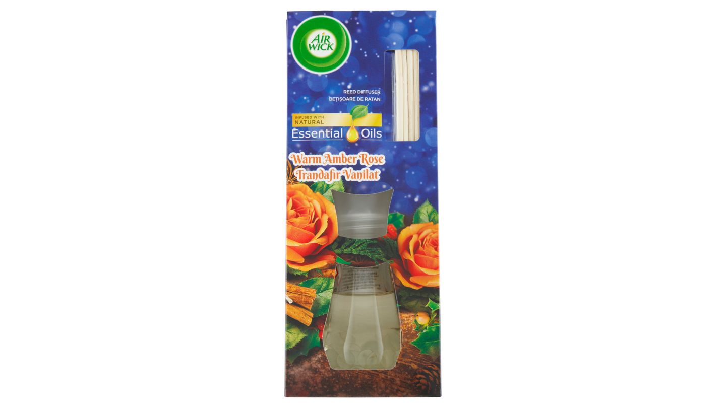 Air Wick Essential Oils Vonné tyčinky jantarová růže 30ml