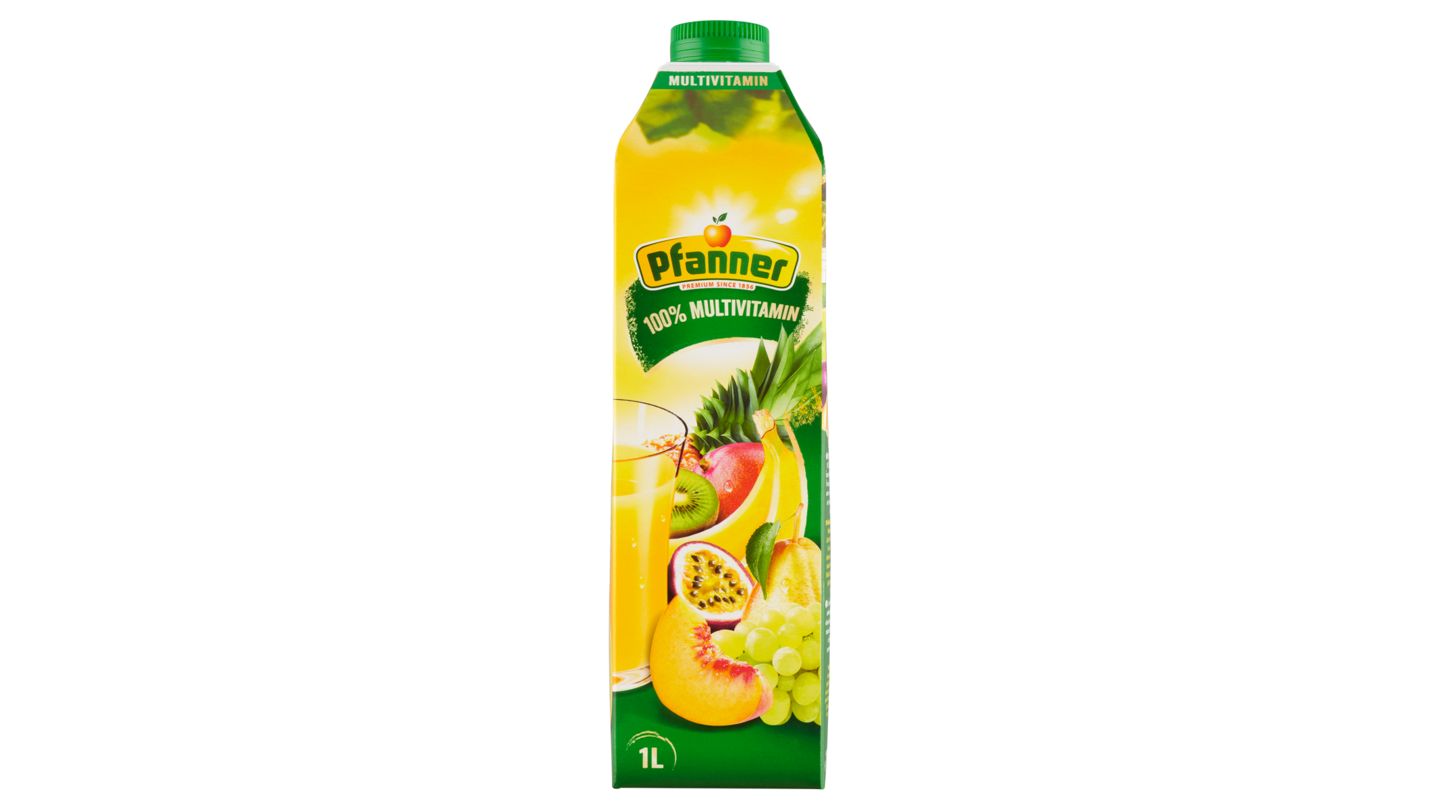 Pfanner 100% multivitaminová ovocná šťáva z několika druhů ovoce 1l