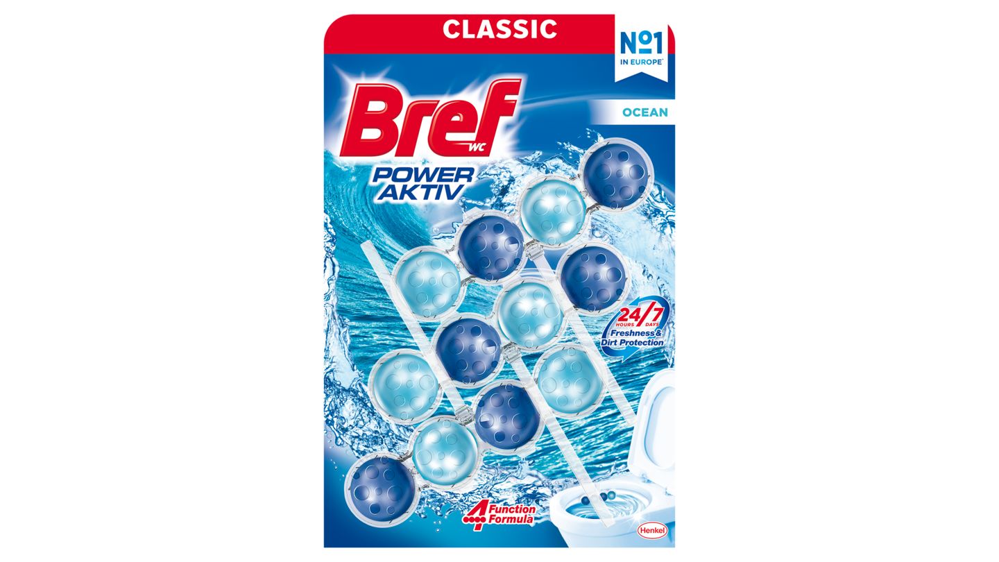 Bref Power Aktiv Ocean tuhý WC blok 3 x 50g