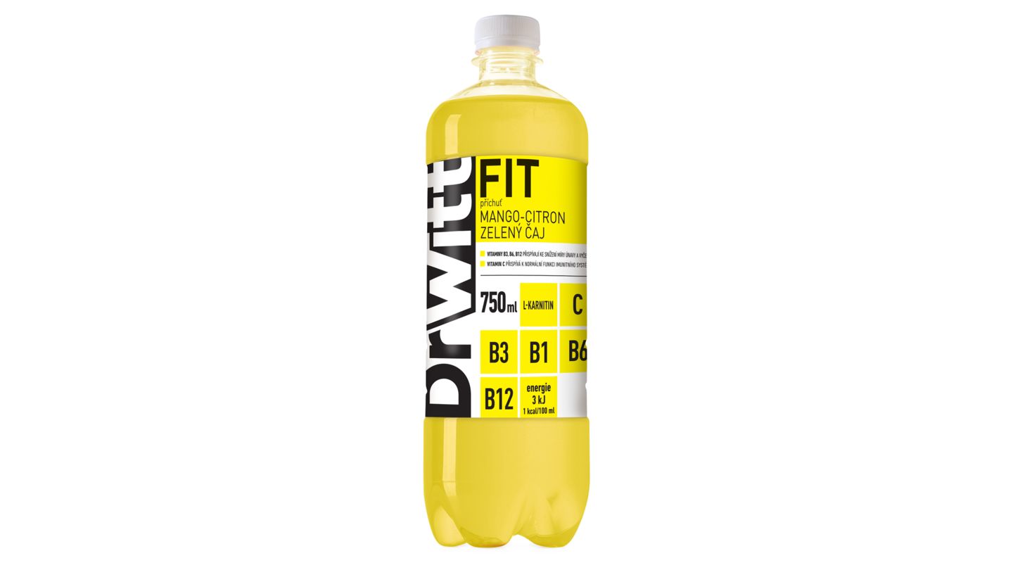 DrWitt Fit příchuť mango-citron-zelený čaj 750ml