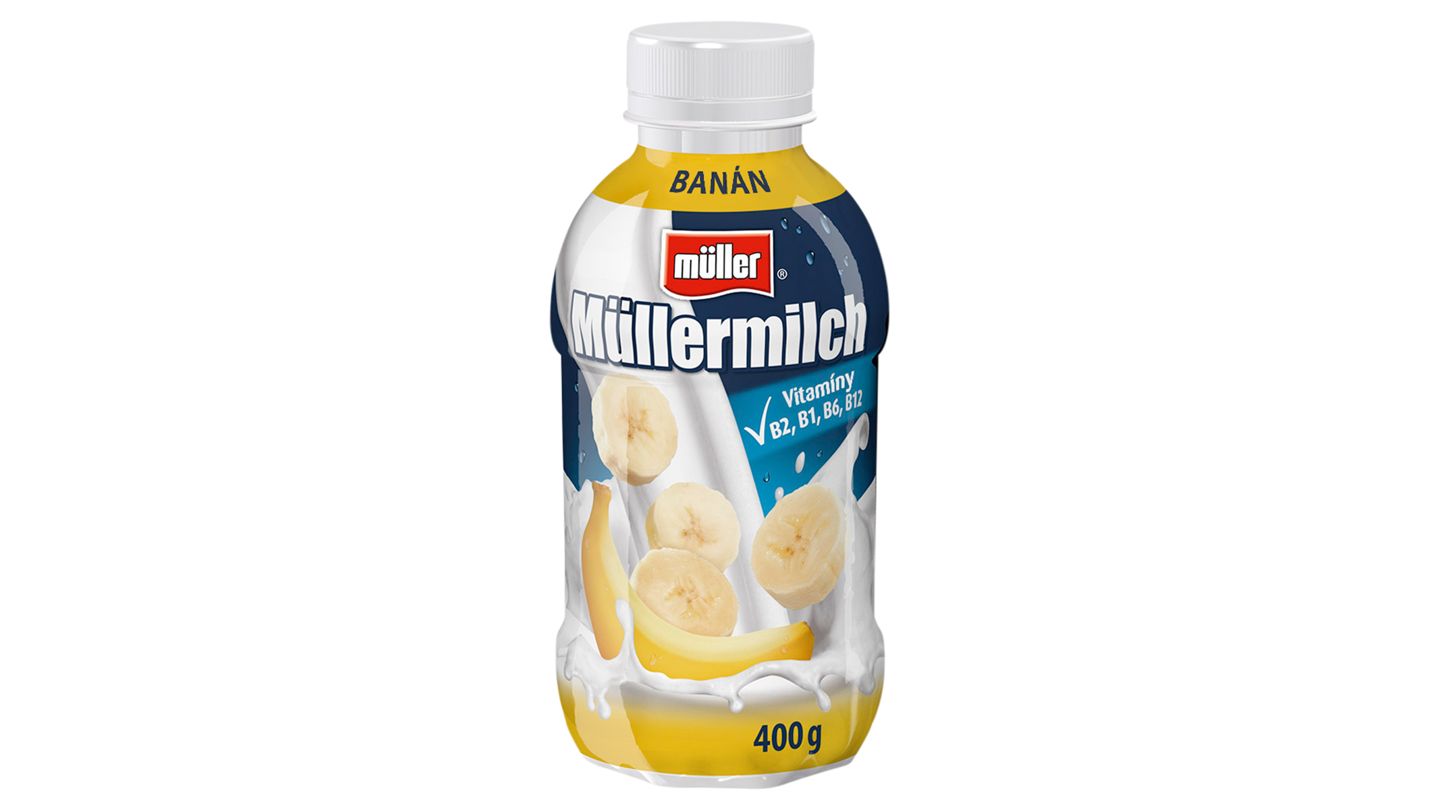 Müller Müllermilch Mléčný nápoj s banánovou příchutí 400g