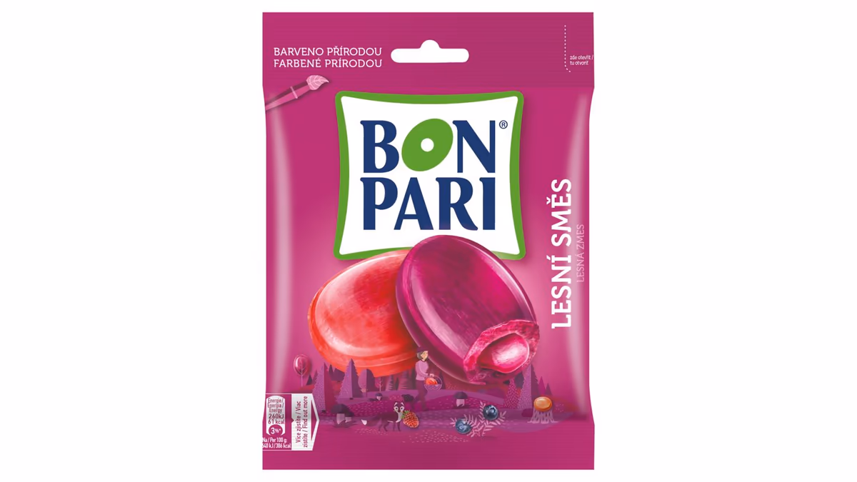 BON PARI LESNÍ SMĚS bonbóny s ovocnými příchutěmi 90g
