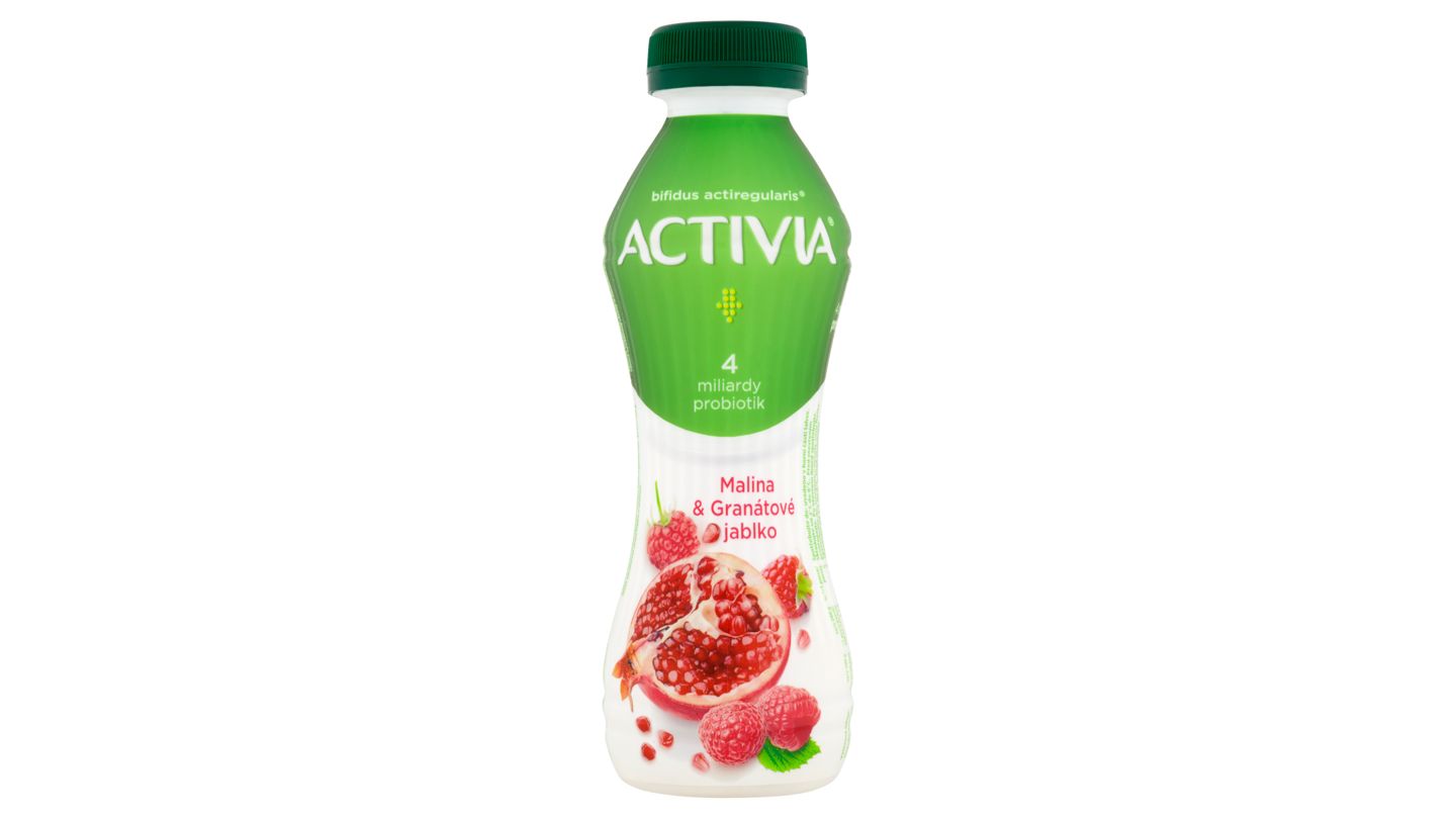 Activia probiotický jogurtový nápoj malina a granátové jablko 310g