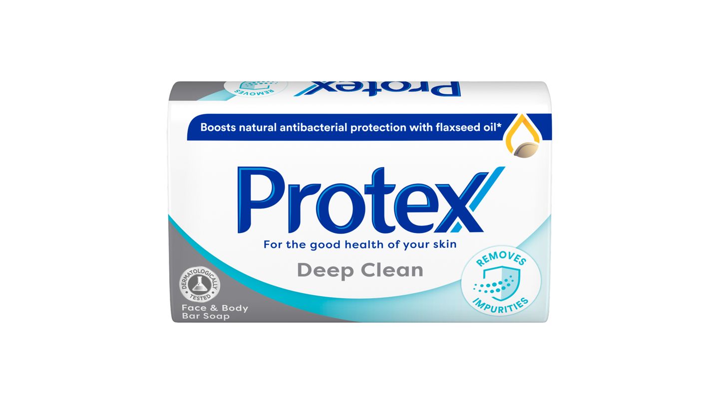 Protex Deep Clean tuhé mýdlo s přirozenou antibakteriální ochranou 90g