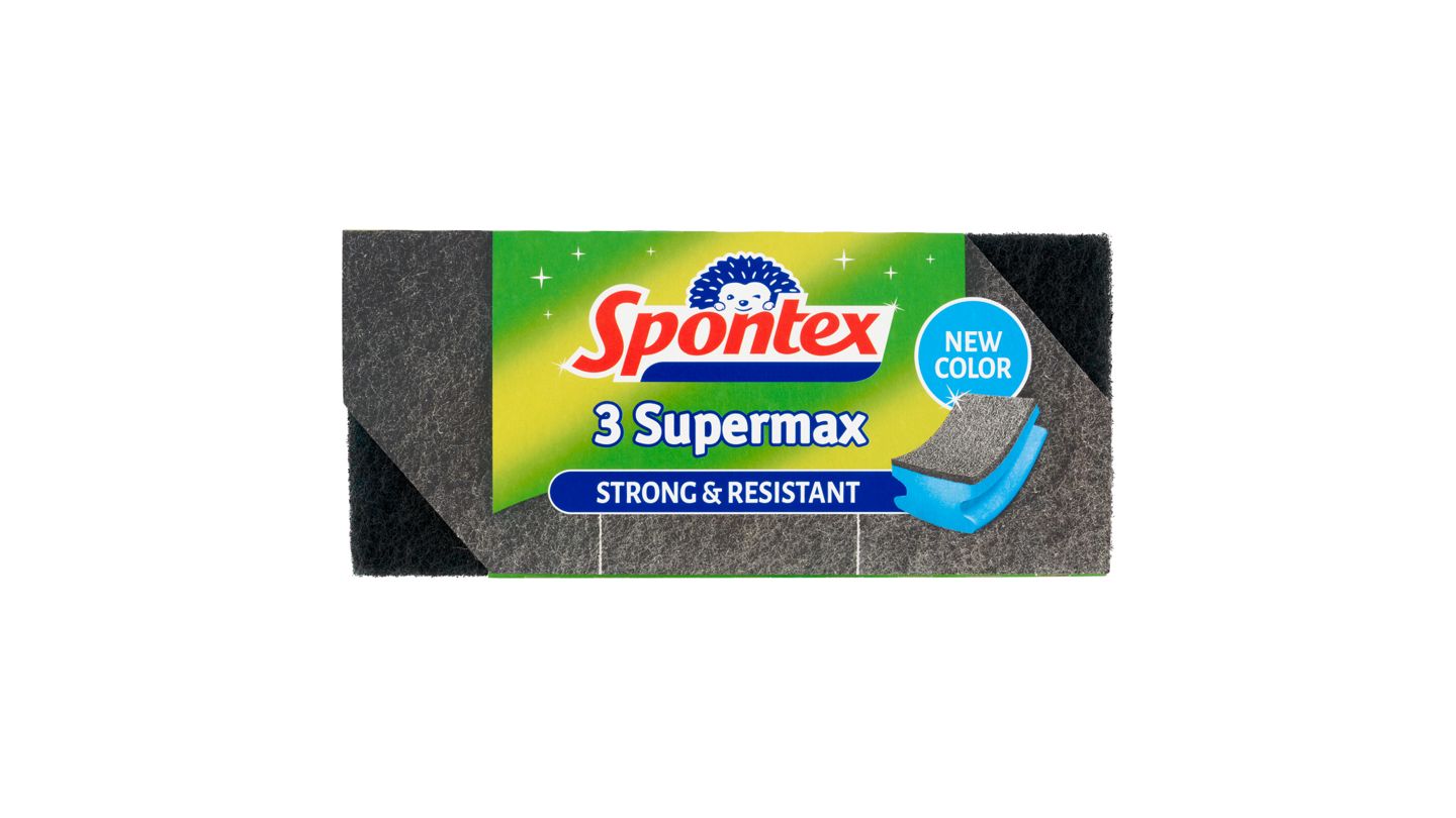 Spontex Supermax tvarované houbičky na nádobí 3 ks